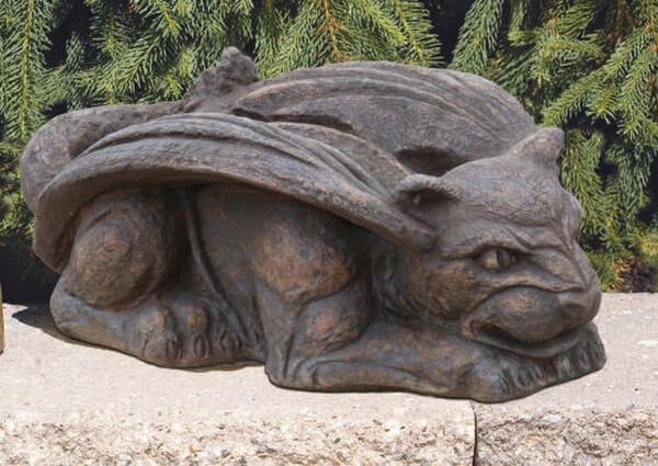 Jonas Couching Gargoyle Garden Statue Devilish looking sculpture